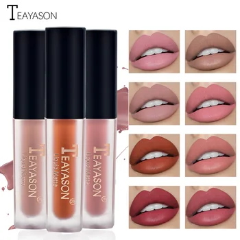 

12 Colors Sexy Batom Matte Liquid Lipstick Waterproof rouge a levre matte longue tenue Long-lasting lipgloss Pigment Nude Velvet Lip Gloss Makeup Beauty Red Lip Tint Lips Makeup