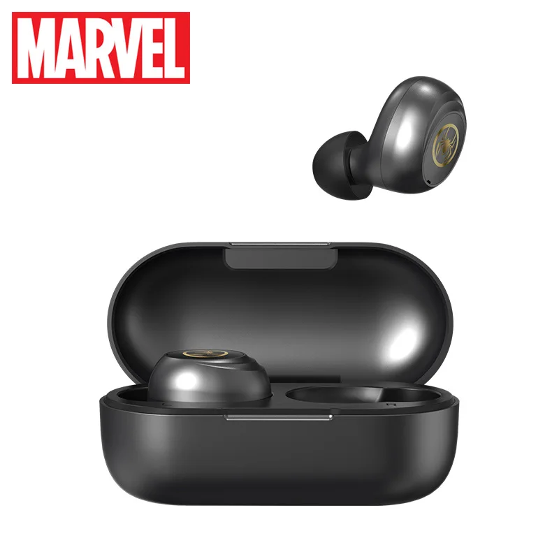 Marvel Certified Mini Bluetooth V5.0 Iron Man TWS Wireless Earphones  Stereo Captain America Support Linking Two Smartphone