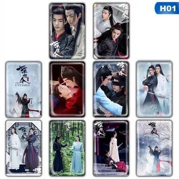 

Mo Dao Zu Shi China Anime Crystal Card Sticker DIY Decoration Bus Card Waterproof Card Stickers Student Card Sticker 10 Pcs/set