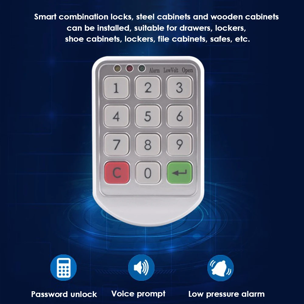 Locker Lock Password Electronic Cupboard Keypad Lock Electromagnetic Lock For Ca