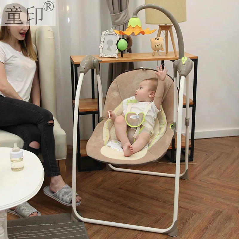 Детское Электрическое Кресло-Качалка, детское кресло-колыбель для сна, комфортное кресло для новорожденных