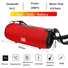 High power 40W font b Bluetooth b font font b speaker b font bass Portable column