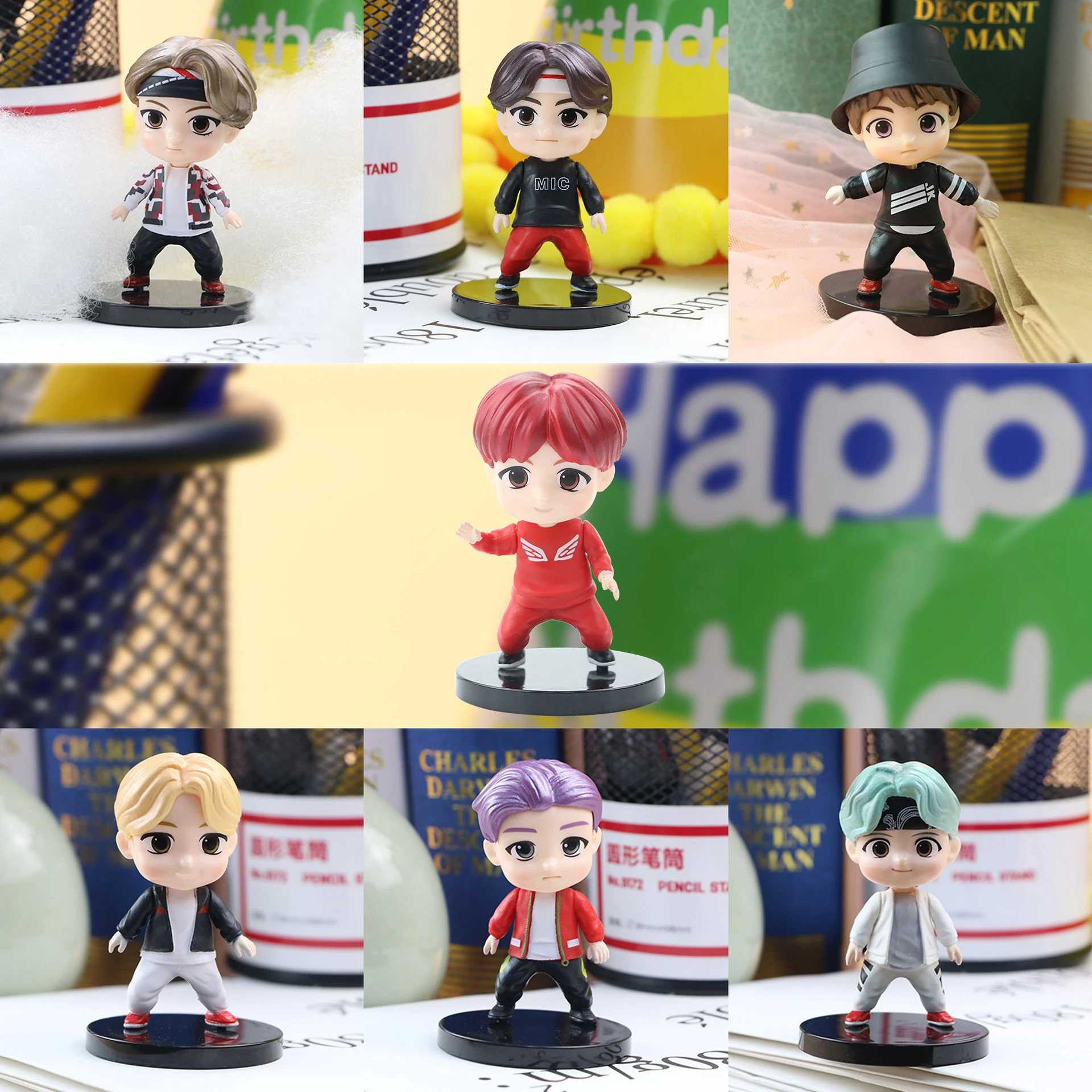 7pcs Set Tiny Tan Kpop Action Figure Model Korea Grop Super Star Pvc Jin Suga J Hope Jimin V Jung Kook Toys For Girls Gift Adult Action Figures Aliexpress
