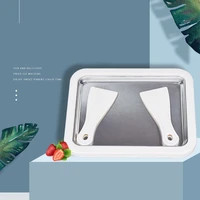 Ice Cream Roller Plate W/ 2 Spatulas for Kids Family DIY Ice Cream Anti-Griddle Pan For Handmade Ice Cream Frozen Yogurt 2