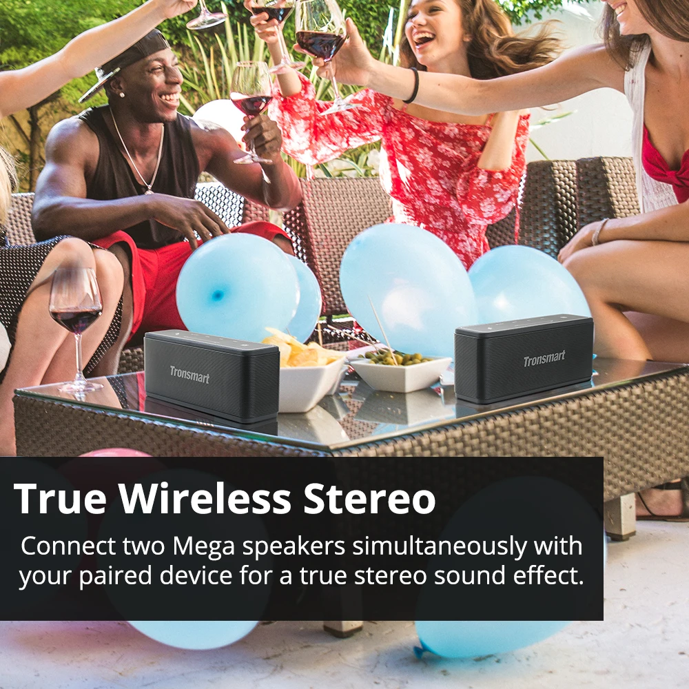 US $51.99 Tronsmart Mega Bluetooth 5.0 Speaker Portable Speaker 40W Columns Touch Control Soundbar support Voice Assistant,NFC,MicroSD