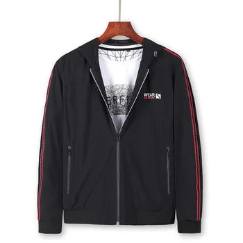 

2020 Men's Elastic Slim Jacket Men's Hooded Fashion Casual Men's Tops Jacket