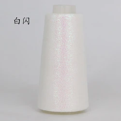 Premium Gold & Silver Acrylic Embroidery & Sewing Thread - 2000m Spool (White flash)