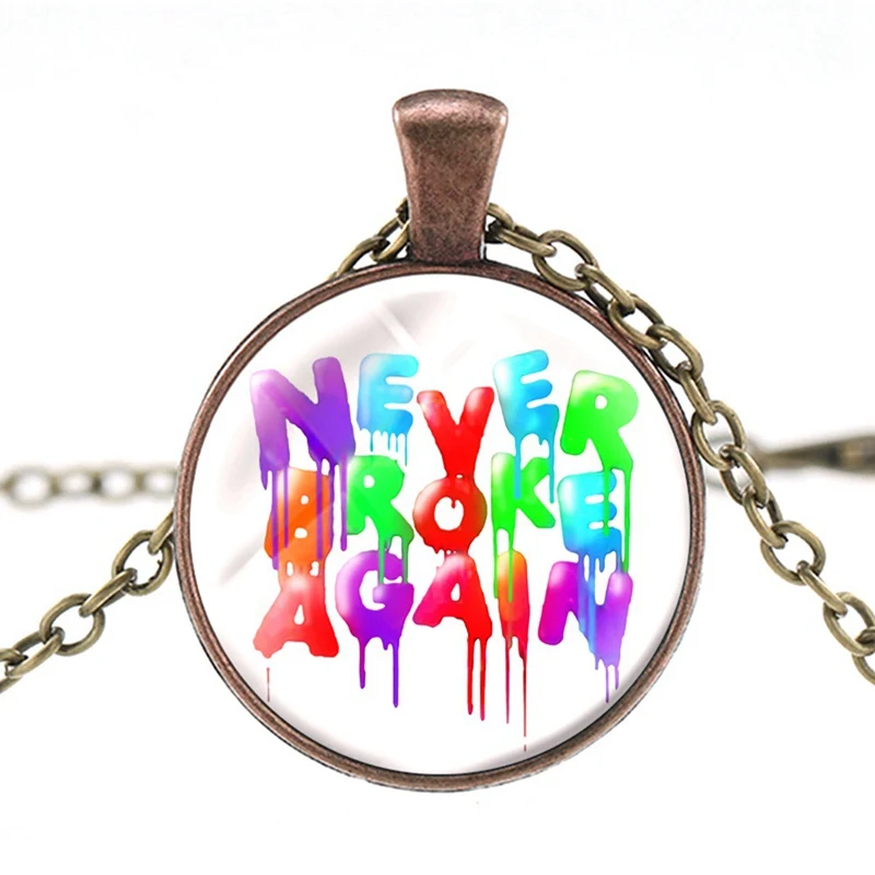 Never Broke Again Time Glass Necklace Never Broke Again Pendant Necklace