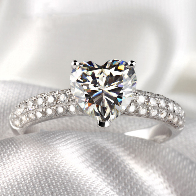 Diamond Rings For Women Zircon Charms Bridal White Gold Engagement Promise Ring Trendy Korean Marriage Jewelry Wholesale