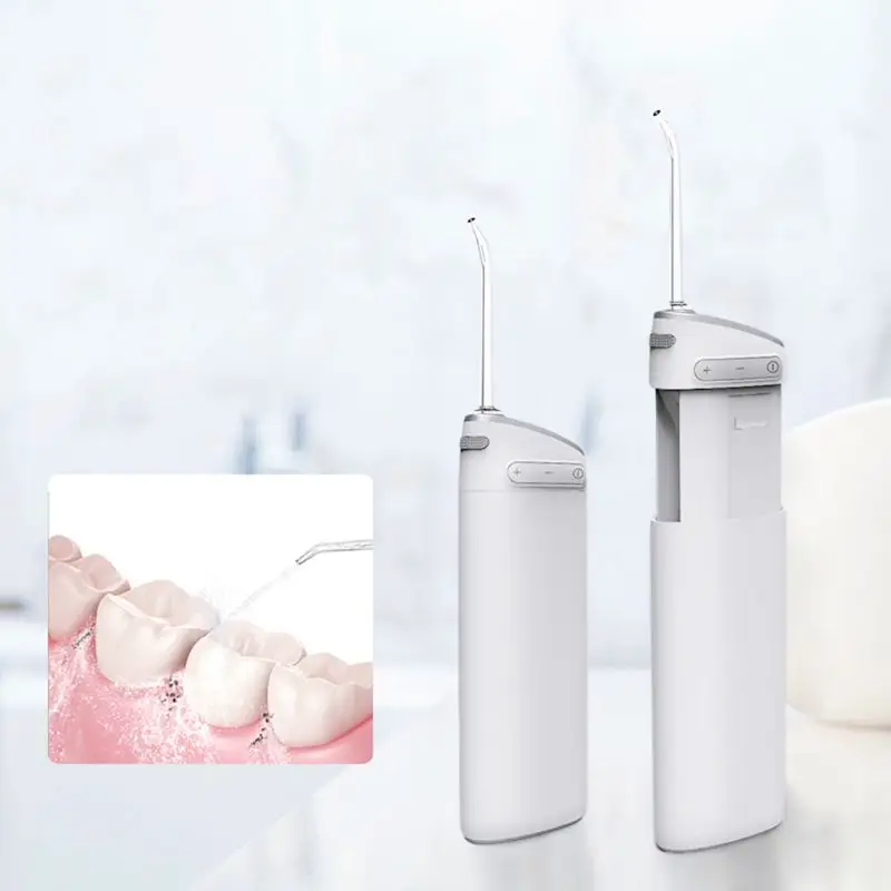 

Portable 10 Modes Oral Irrigator Electric Teeth Cleaner USB Charging Waterproof Water Dental Flosser with 2 Nozzles For Home And