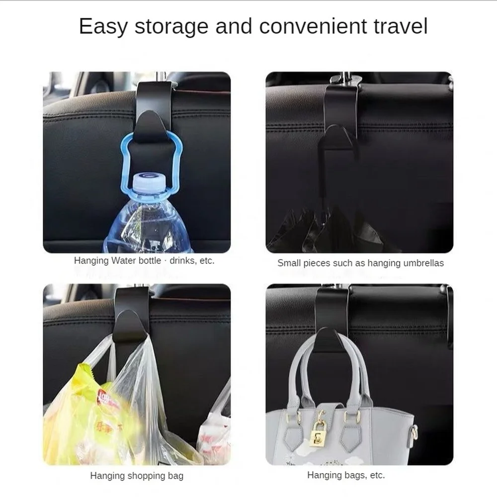1/2/4Pcs Universal Car Seat Hook Rear Interior Portable Hanging Bag Holder Storage Bag Wallet Cloth Decorative Ornaments Storage