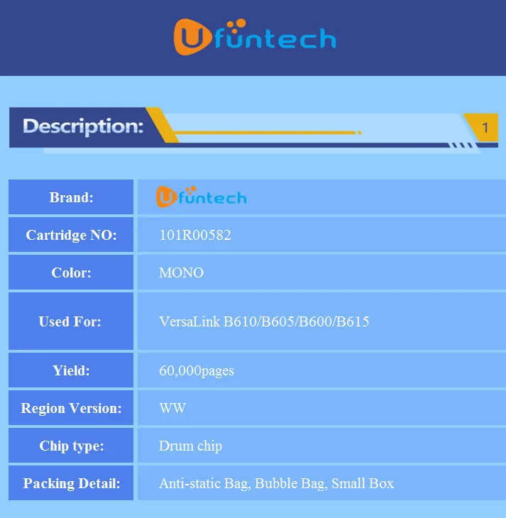 10 шт. барабанный чип 101R00582 для Xerox VersaLink B610 B605 B600 B615 лазерный принтер