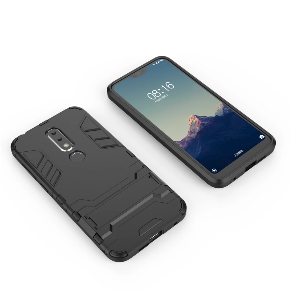 Защитный противоударный жесткий чехол yuhashi с подставкой для Nokia X6, защитный чехол-накладка для телефона, чехол-бампер для Nokia X6