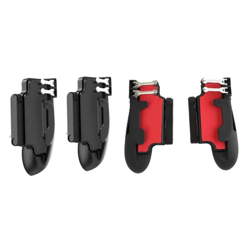  2pcs H11 6 Finger Mobie Controller for PUBG Gamepad Tablet Trigger Handle