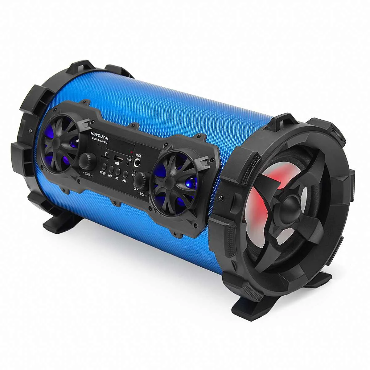 Blue 15 Вт Портативный V4.1 bluetooth динамик беспроводной громкий динамик звуковая система AUX/USB/TF карта fm-радио открытый динамик плеер Музыка - Цвет: Blue