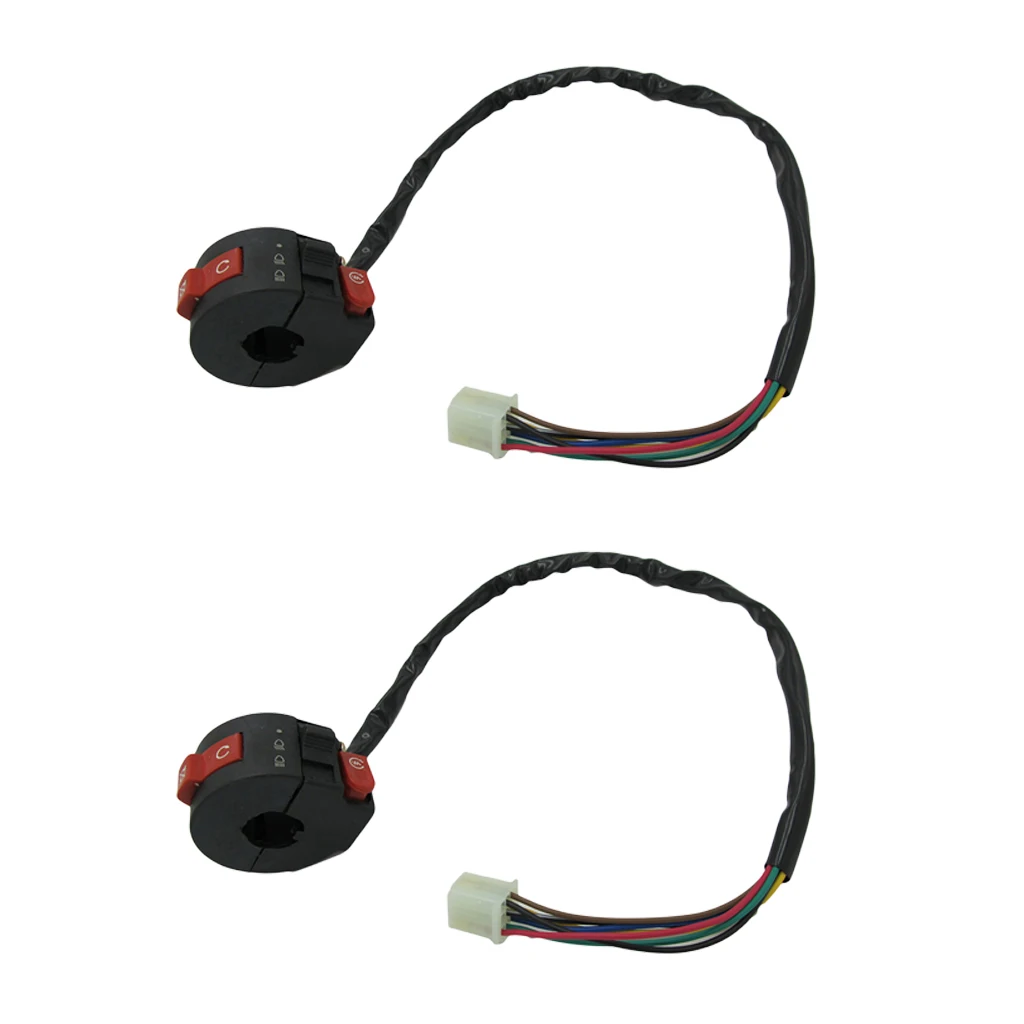 2 Pieces 3-Function Left Handlebar Switch Assembly for 50CC 70CC 90CC 110CC 125CC ATV Quad
