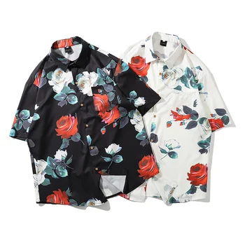 

Men Loose Casual Shirt Short Sleeves Hawaiian Shirt for Men with Short Sleeves Men Print Shirt with Short Sleeves Men Shirts