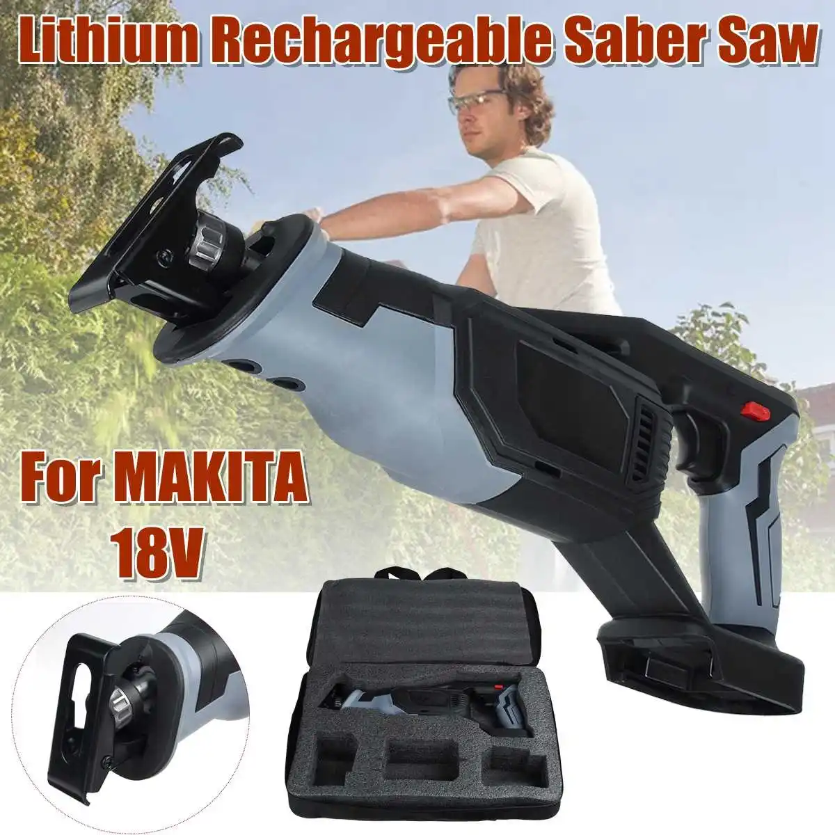 18V Portable Electric Saw Reciprocating for 300mm Wood Metal Cutting DIY Power Saws Woodworking Cutter Makita battery | Инструменты