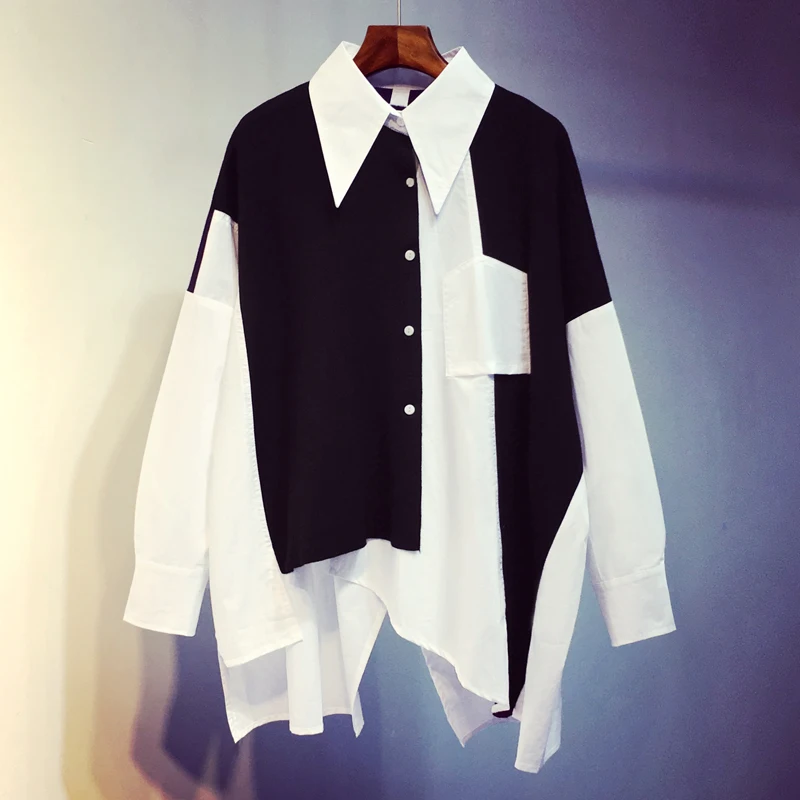 [EWQ] 2020 Spring Autumn New Patchwork Hit Color