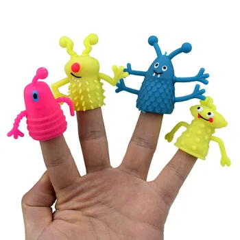 

4Pcs/Set Finger Puppets Toy TPR Plastic Cute Finger Puppets Children Kids Parents Storytelling Props Animal Finger Puppets
