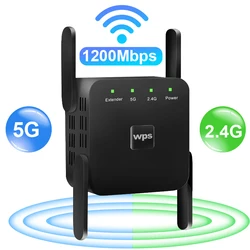 Répéteur WiFi sans fil 5Ghz, 1200Mbps, 2.4 Ghz, routeur, extension longue portée, amplificateur de Signal 