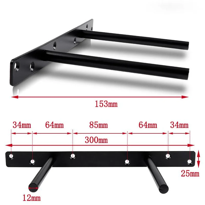 Soporte de estante oculto para pared, barra de soporte flotante para  trabajo pesado, accesorios de metal para muebles - AliExpress