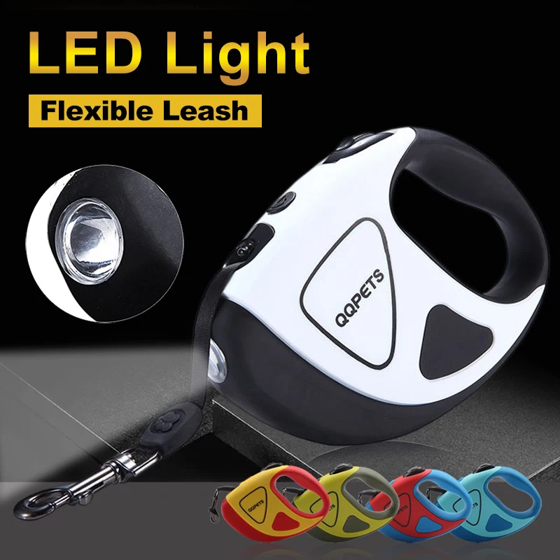 

Pet Dog Leash Led Light Automatic Flexible Dog Nylon Anti Impact Explosion Proof Leashes For Small Medium Big Dogs Pets Products
