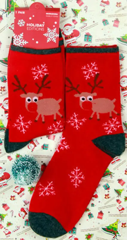 Красивые новогодние носки для мужчин и женщин; подарок для детей; теплые зимние рождественские носки с Санта-Клаусом и оленем; Забавный праздничный дизайн; Новинка; Рождественский подарок - Цвет: 5