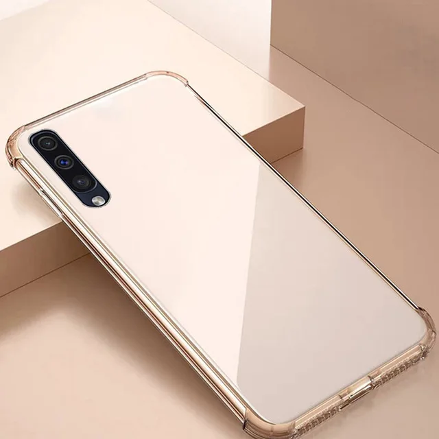 Противоударный чехол для телефона для samsung Galaxy A50 Note 9 8 10 S9 S8 S10 плюс A6 A8 A9 A70 A30 A40 A10 чехол s мягкий прозрачный ТПУ чехол Капа - Цвет: clear