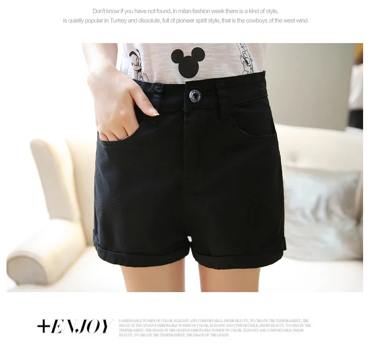 Лето, большие размеры, модные, гофрированные, эластичные, с высокой талией, светильник, цветные, тонкие, для похудения, джинсовые шорты для женщин