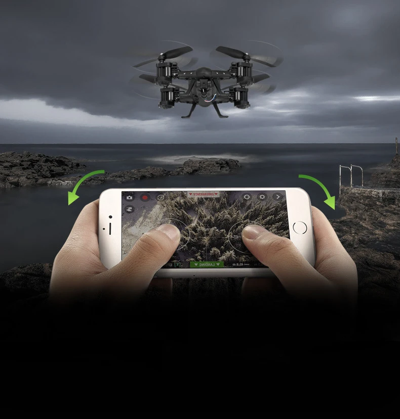 Детские игрушки Land Air двойной режим RC Самолет в режиме реального времени воздушный мобильный телефон RC Tumbling фиксированная высота мини-Дрон детские подарки