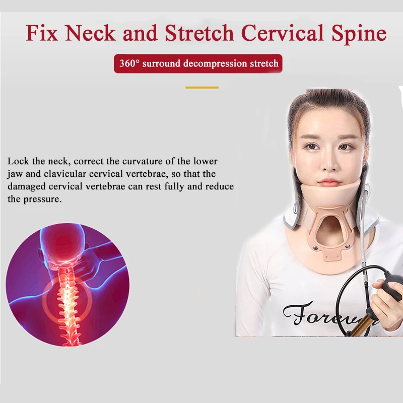 Шейный Тяговый надувной шейный массажер шейный корсет легкость в уходе шейный позвонки воздушная поддерживающая шею снятие боли терапевтическое устройство