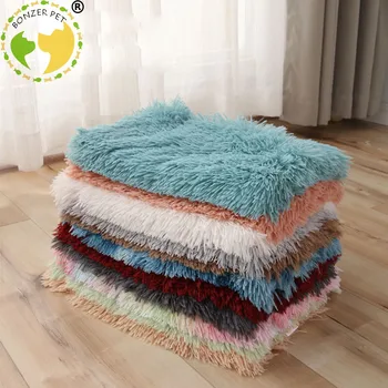 

Bonzerpet Pet Soft Plush Pad Pet Bed Blanket Mat For Puppy Dog Cat Sofa Cushion Home Rug Warm Winner Long Fur Sleeping Cover