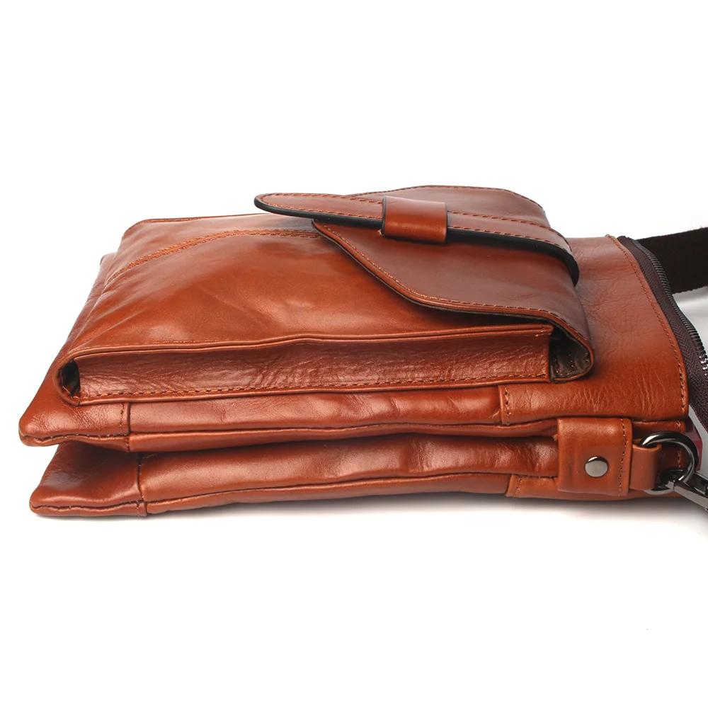 Мужская деловая сумка-мессенджер из натуральной кожи, винтажная Повседневная стильная сумка, маленькая сумка на плечо для мужчин