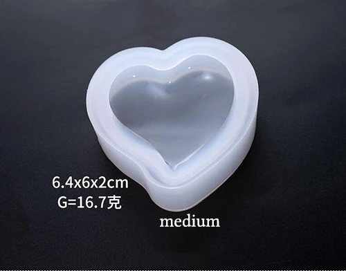 Medium Силиконовые формы Love Heart, эпоксидные гипсовые поделки для украшения автомобиля, Свеча «сделай сам», форма для мыла, форма для бетонной глины - Цвет: Medium