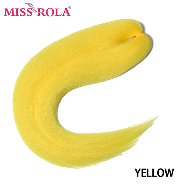 Miss Rola Synthetic 28Inch 100G NEW COLORS Hair Extension Yaki Straight Jumbo Braiding Hair Pre-Stretched Braid Kanekalon Hair 28INCH 100G