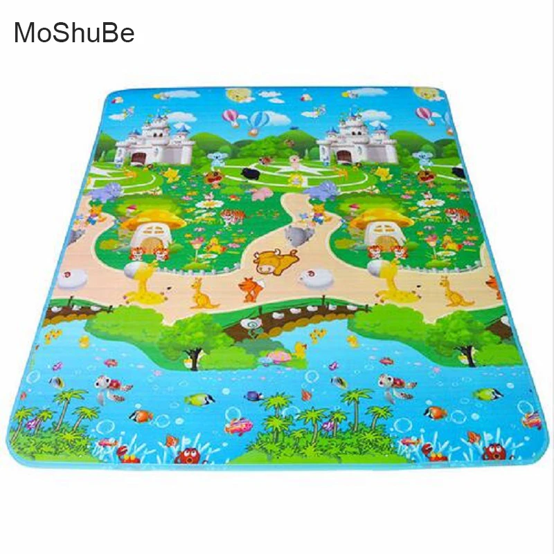 

Baby Play Mat Educational Climbing Carpet 180*150cm 1cm Thickness Kids Crawling Mats EVA Foam Double Sides Pad Children Gym Toys