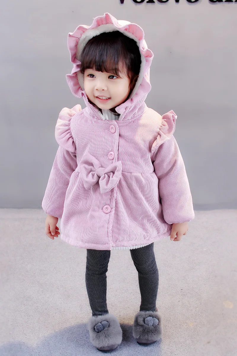 Western Style Baby Girls Cotton-padded Clothes Kids Warm Clothes New Style Winter Infant Brushed And Thick Cotton-padded Ja