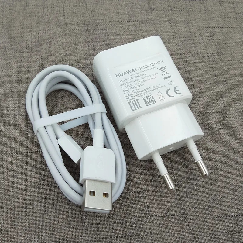 USB зарядное устройство Huawei 9 В 2 А адаптер быстрой зарядки QC 0 кабель Micro для Mate 7 8 S 10
