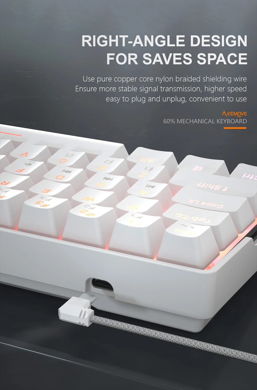 60% nkro bluetooth modo duplo pbt keycaps