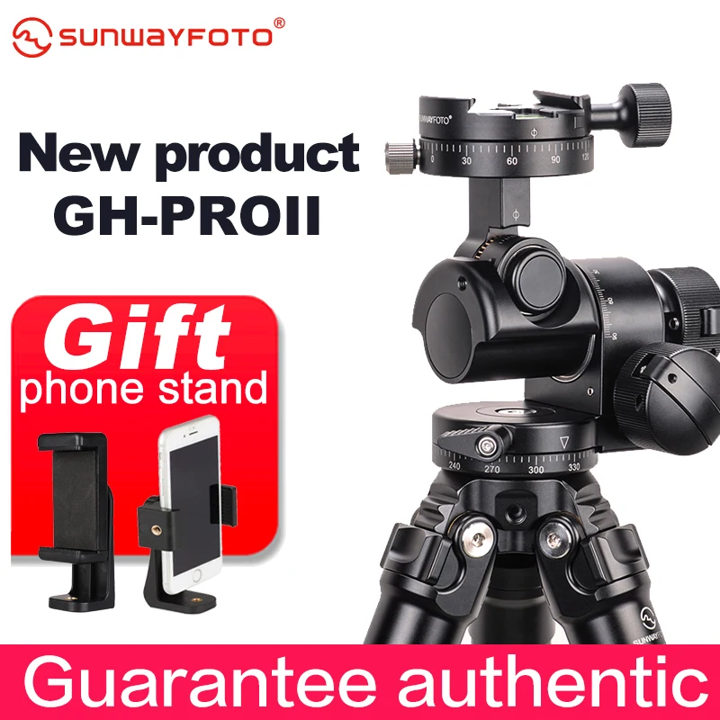 US $225.00 SUNWAYFOTO GHPRO II Tripod Gear Head Panoramic Head For Dslr Camera Panorama Head Arca Swiss With One Free Quick Release Plate