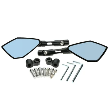 

Hot Pair of CNC Aluminum Motorcycle Rearview Mirror Universal Elegant Look Side View Mirrors for Scooter Electric Bike