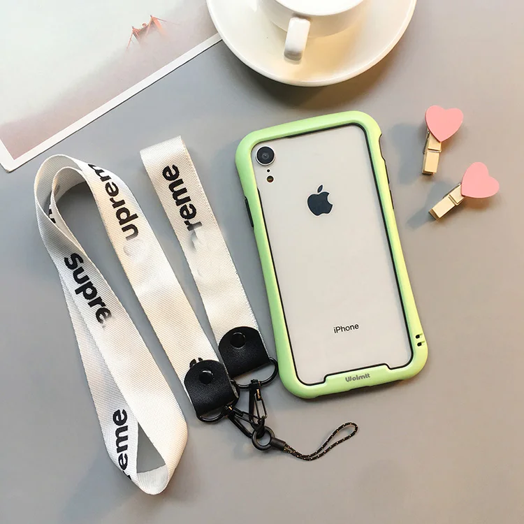 Мягкий бампер для iPhone XS max XR X ярких цветов с небольшой талией для iPhone 8 8plus 6 6SP 7 7P рамка Fudas+ ремни