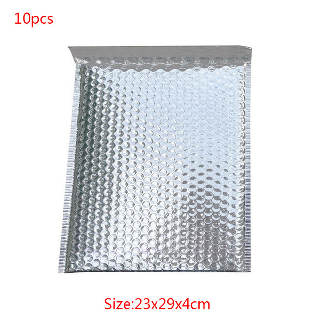 Product Shipping Packaging Bag Silver Aluminum Foil Bubble Mailer Mailing Envelope Bag Poly Mailer