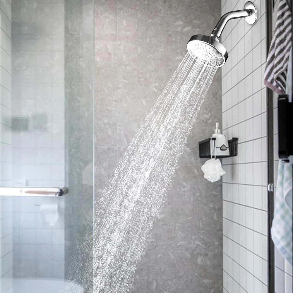 Насадка для душа из АБС пластика 5 режимов большая круглая хромированная насадка