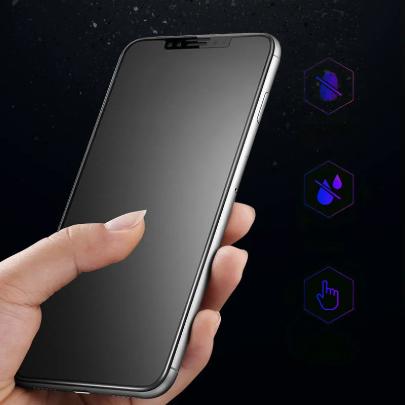 For Iphone 11 12 Pro Max Matte Frosted Tempered Glass Screen Protector