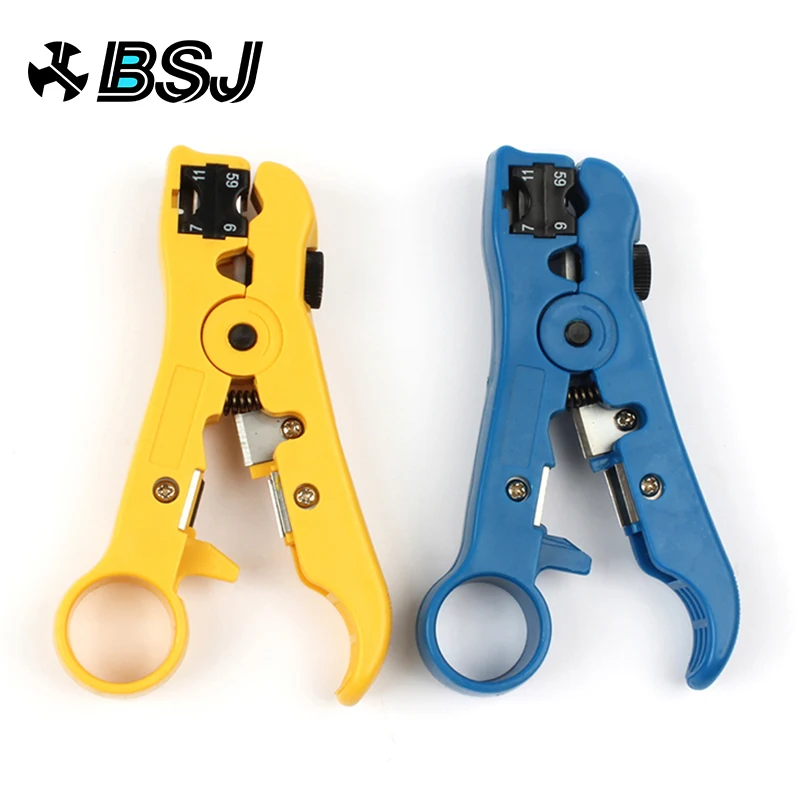 

Flat or Round UTP Cat5 Cat6 Wire Coax Coaxial Stripping Tool Universal Cable Stripper Cutter Stripping Pliers Tool for Network