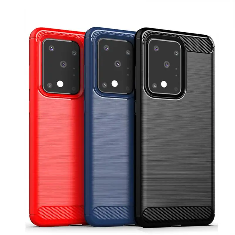 

Carbon Fiber Phone Case for Samsung Galaxy A91 M80S A81 M60S M30S A71 A51 A21 A10s A20s A30s A50s A70 S20 Plus Ultra Slim Cover