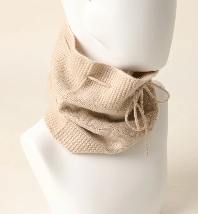 Чистый кашемир шапка для мужчин и женщин унисекс осень и зима корейский шарф теплый вязаный толстый шейный платок