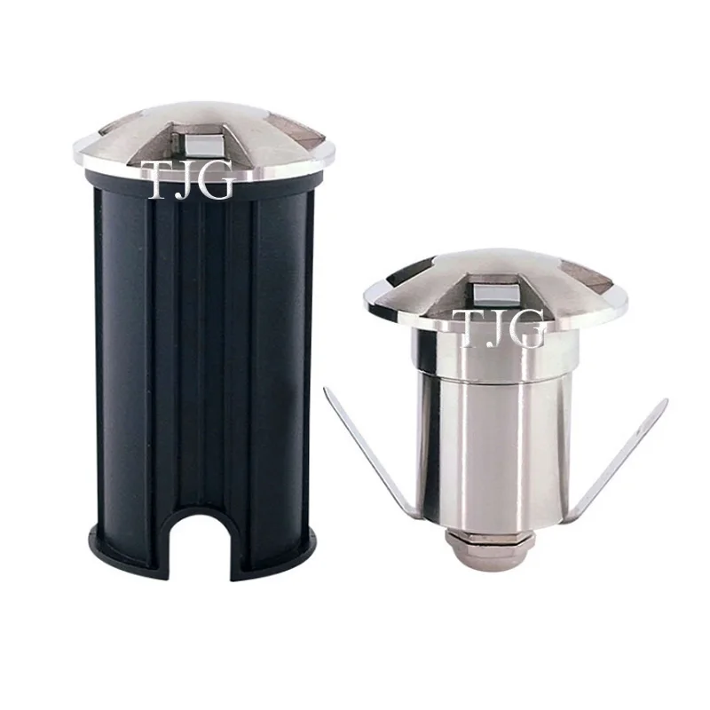 새로운 유형 3W 5W LED 지하 조명 IP68 AC85-265V DC12V 야외 매립 데크 조명 1/2/3/4 측면 정원 램프 보도 조명